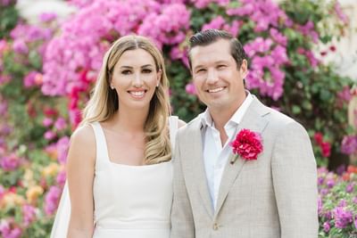 Wedding couple at The Somerset on Grace Bay
