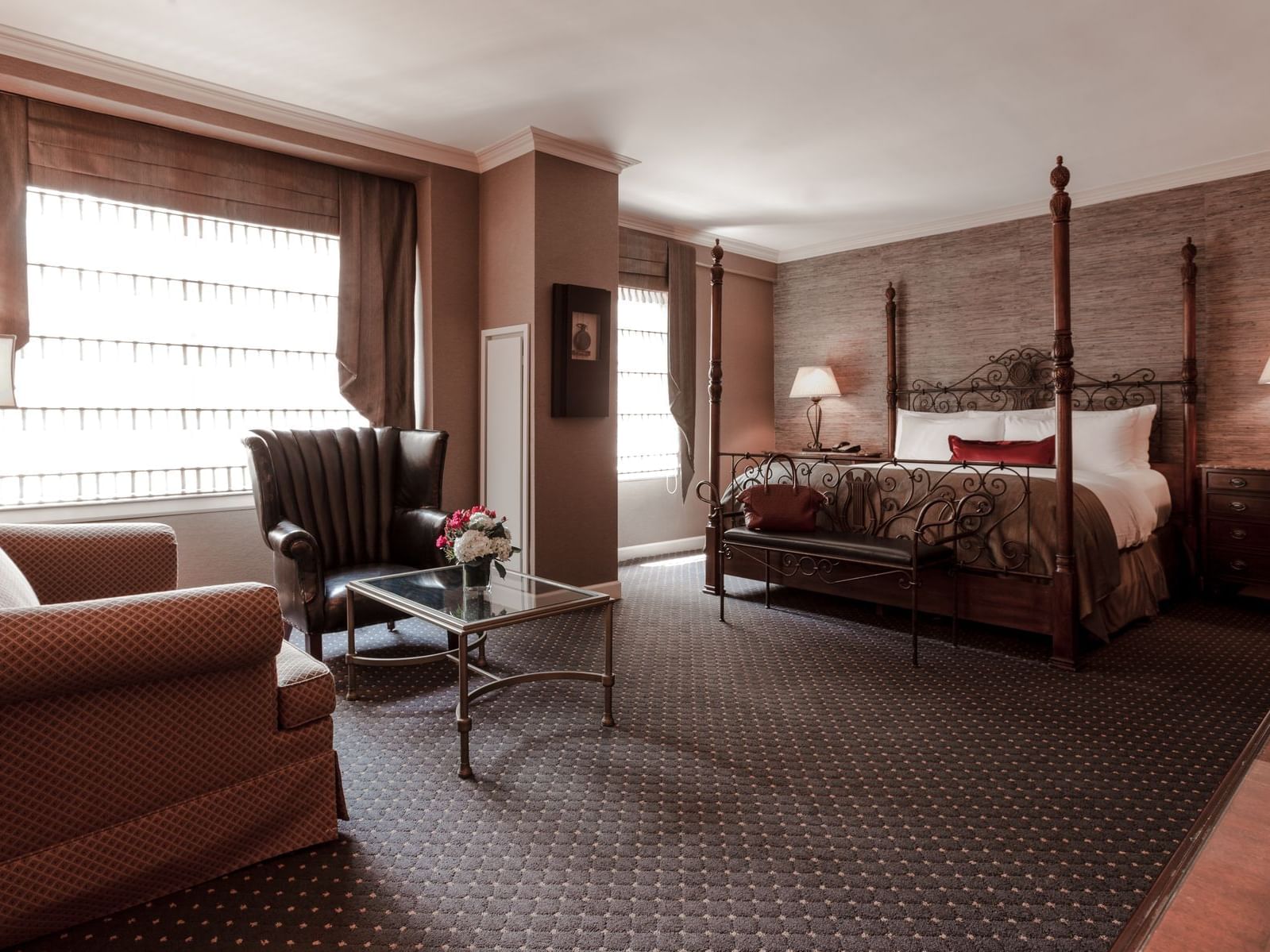 Pinnacle King Room with a king bed at The Whitehall Hotel