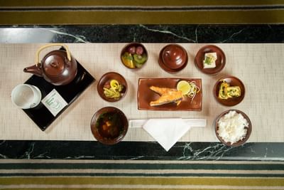 Variety of dishes served traditionally at Hotel Emperador