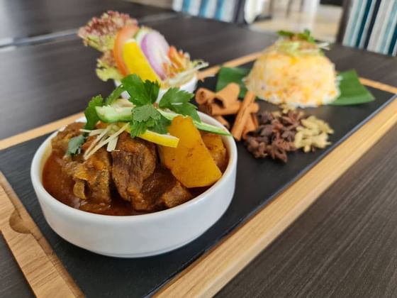 Close up on British Raj Menu in Planter's at The Danna Langkawi