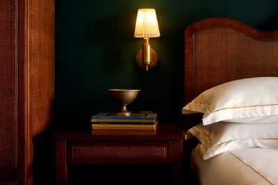 Room with illuminated bedside table at Esme Miami Beach