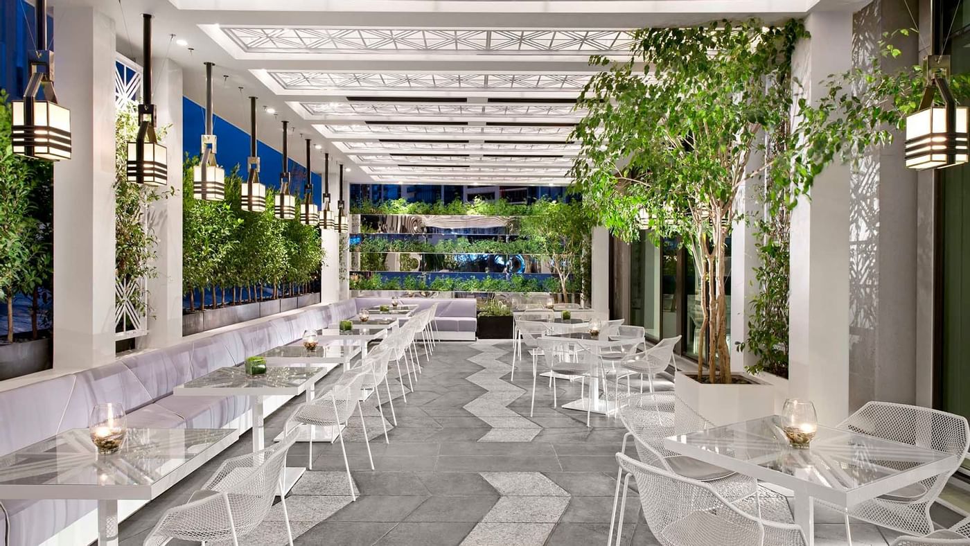 Interior of a restaurant at Crown Hotels