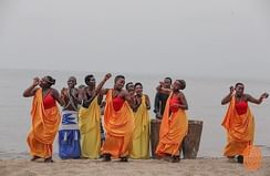 Performance by traditional dancers at Lake Kivu Serena Hotel