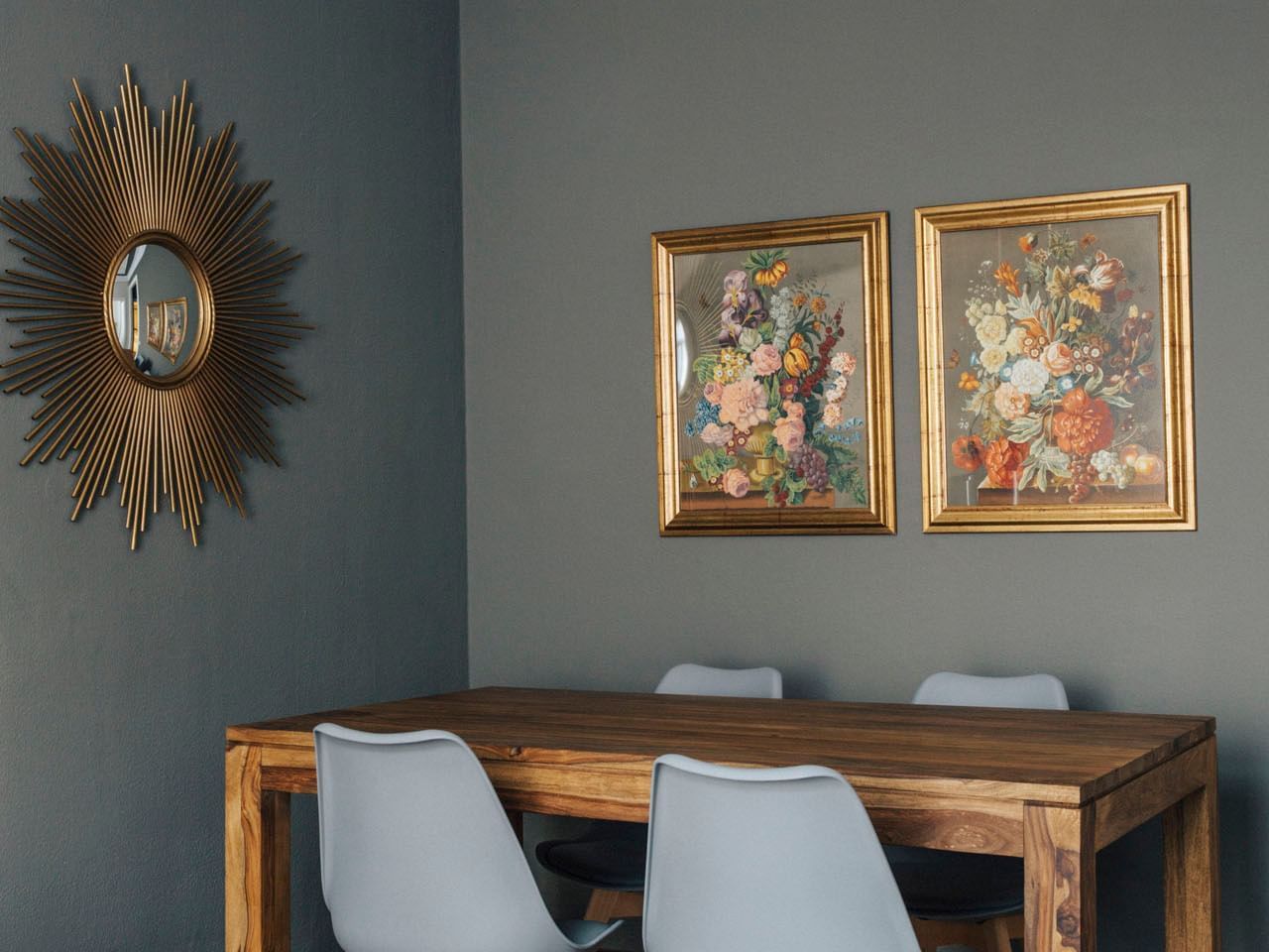 Dining table setup of Deluxe room at Barcelona Apartments