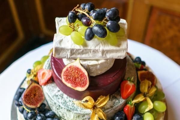 Wedding cake made from cheese wheels