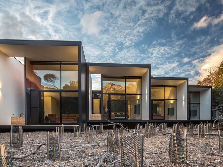 front exterior view of Mountain Terrace King at Freycinet Lodge