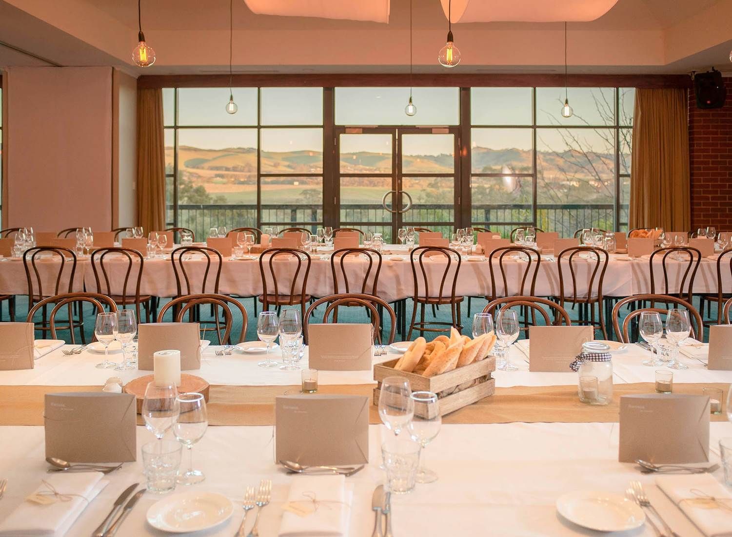 Table setting in wedding ceremony at Novotel Barossa Valley