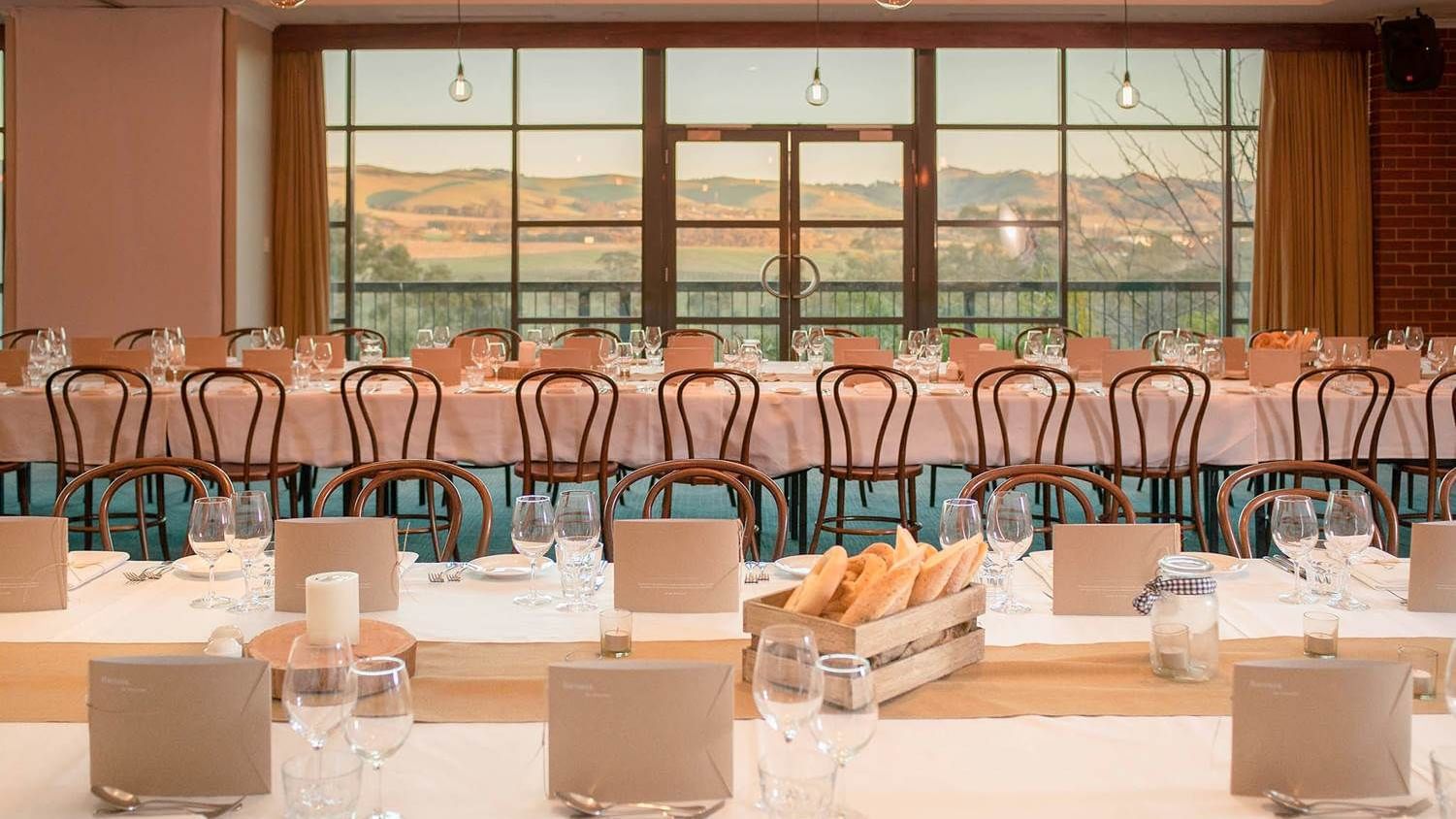 Table setting in wedding ceremony at Novotel Barossa Valley