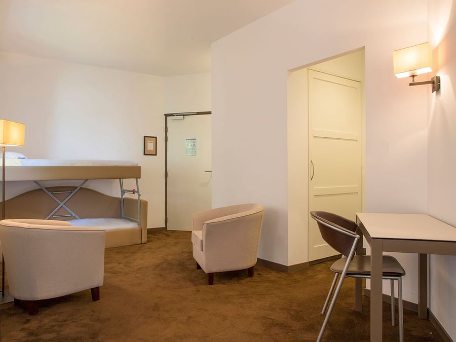 Livingroom area in a Hotel Room at Clos de Vallombreuse