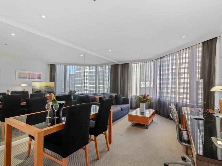 One bedroom city deluxe suite at Sebel Quay West Suites Sydney