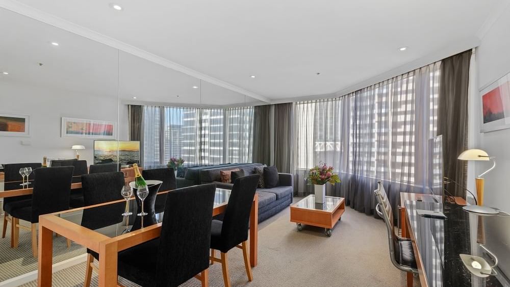 One bedroom city deluxe suite at Sebel Quay West Suites Sydney