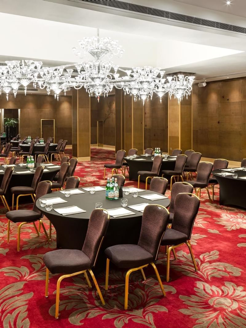 A Table Setup in an event room at The May Fair Hotel London