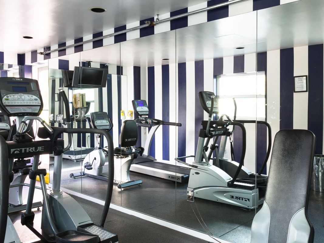The fully equipped fitness center at Albion Miami Beach
