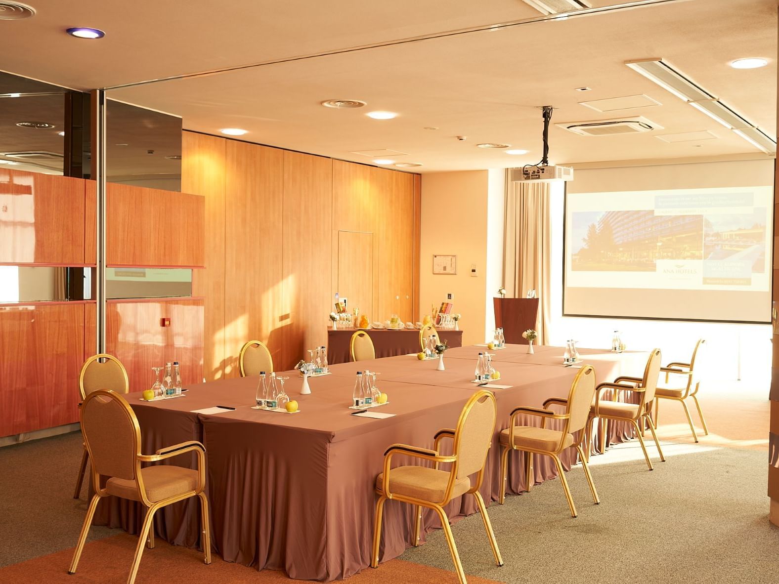 Conference set-up in Urania Room at Ana Hotels Europa