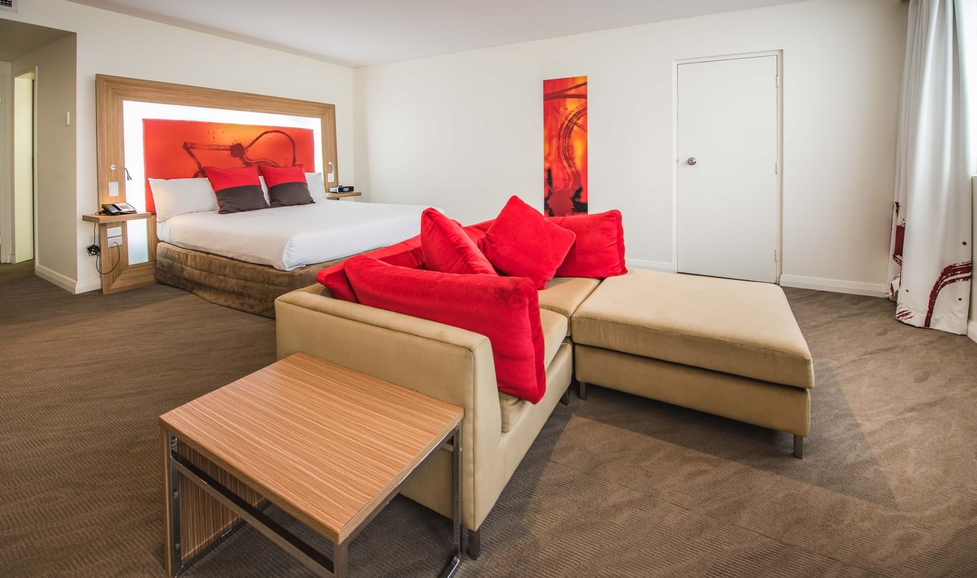 Interior of the Superior King Room with sofa at Novotel Sydney