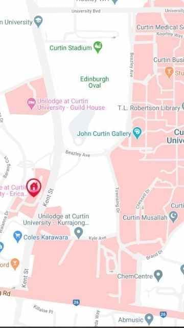 UniLodge at Curtin University - Erica Underwood House Map