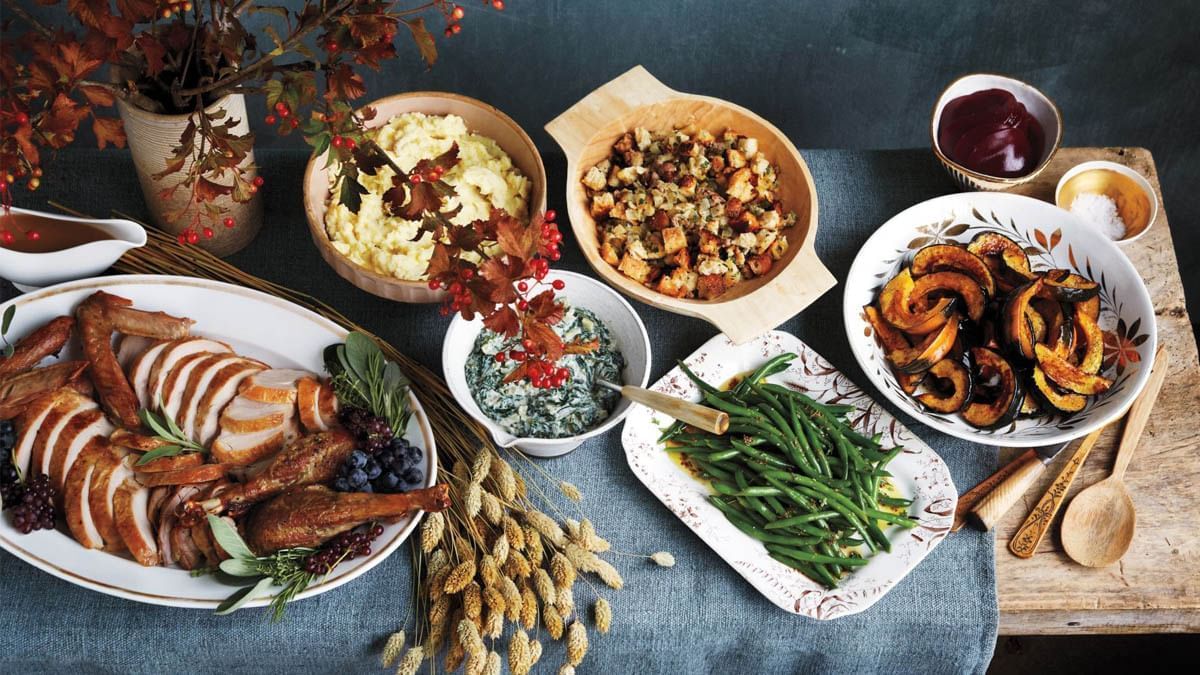 Closeup of thanks giving buffet at The Peabody Memphis