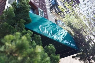 Awning for Chelsea Pines Inn.