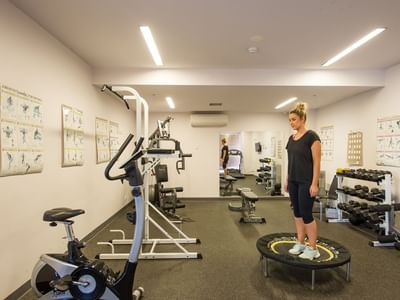 Spacious gym located on the ground floor available for all residents to use - additional fee applies