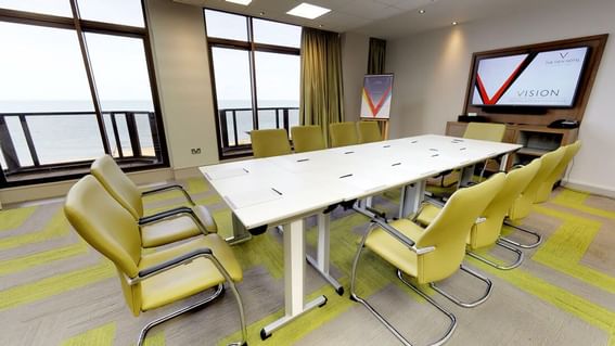 Meeting room setup in Pier Suite 1 at The View Eastbourne