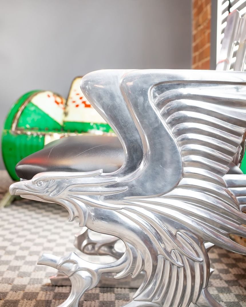 decorative stainless steel phoenix chair 