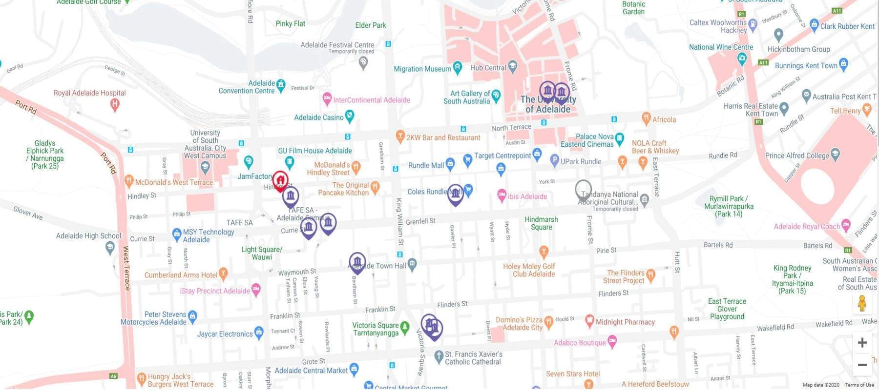Student Living - Thomas House Map