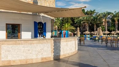 Bar counter area of the Samara bar at Kairaba Bodrum Imperial