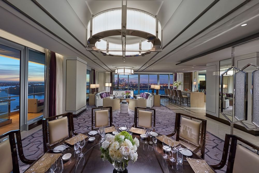 Meeting setup in a conference room at Crown Hotel Perth