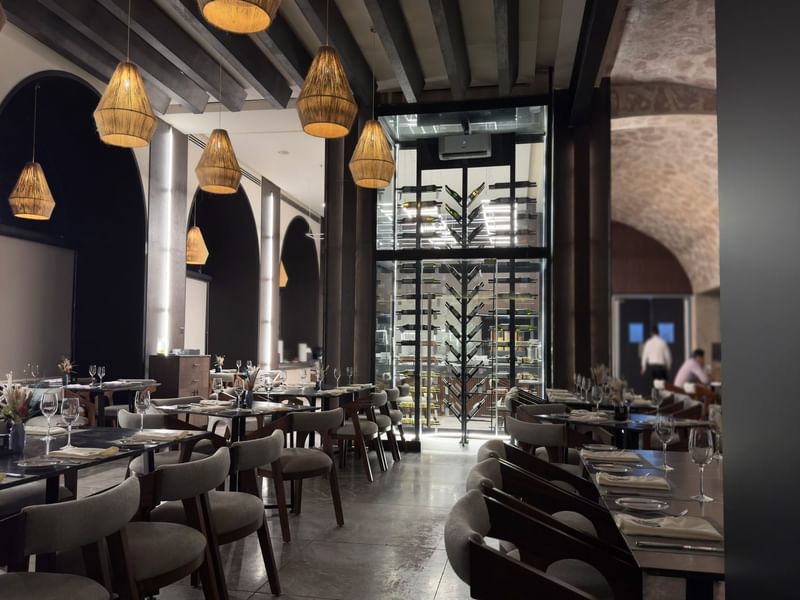 Modern Interior with elegant lighting in La Distral Querétaro at Grand Fiesta Americana