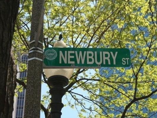 sign for newbury st