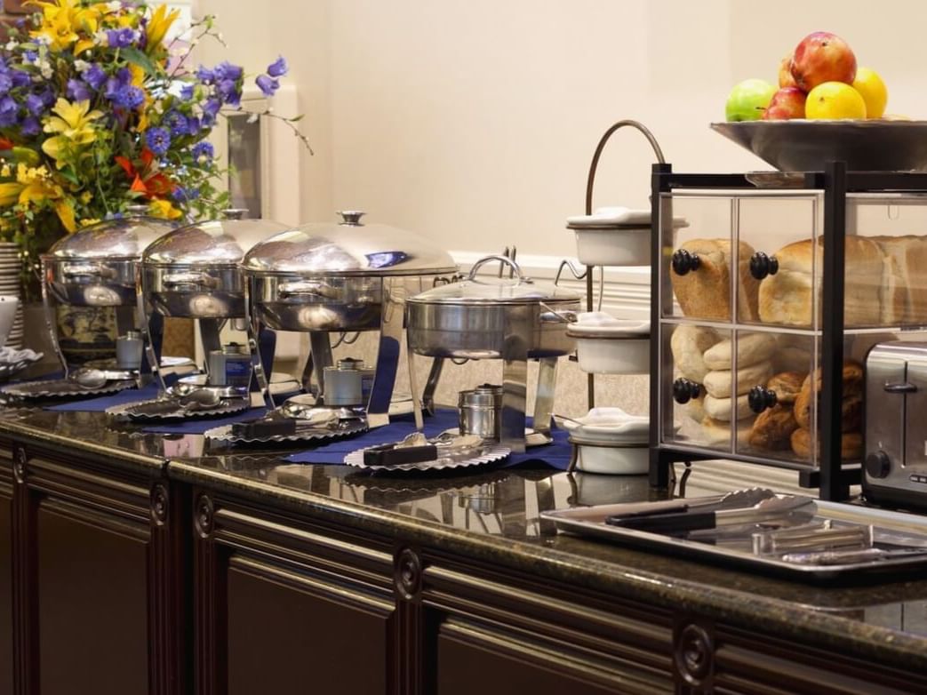 Hot breakfast buffet at Hotel at Old Town