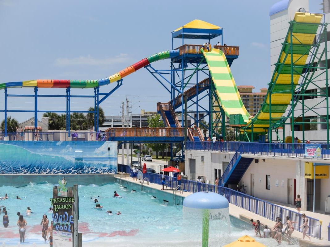 Daytona Lagoon Premier Water Park and wave pool.