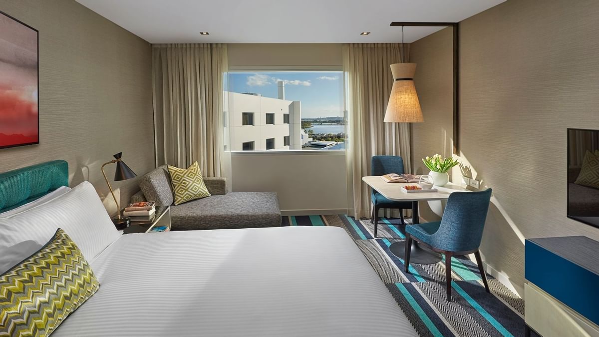 Bed & furniture in Superior King at Crown Hotel Perth