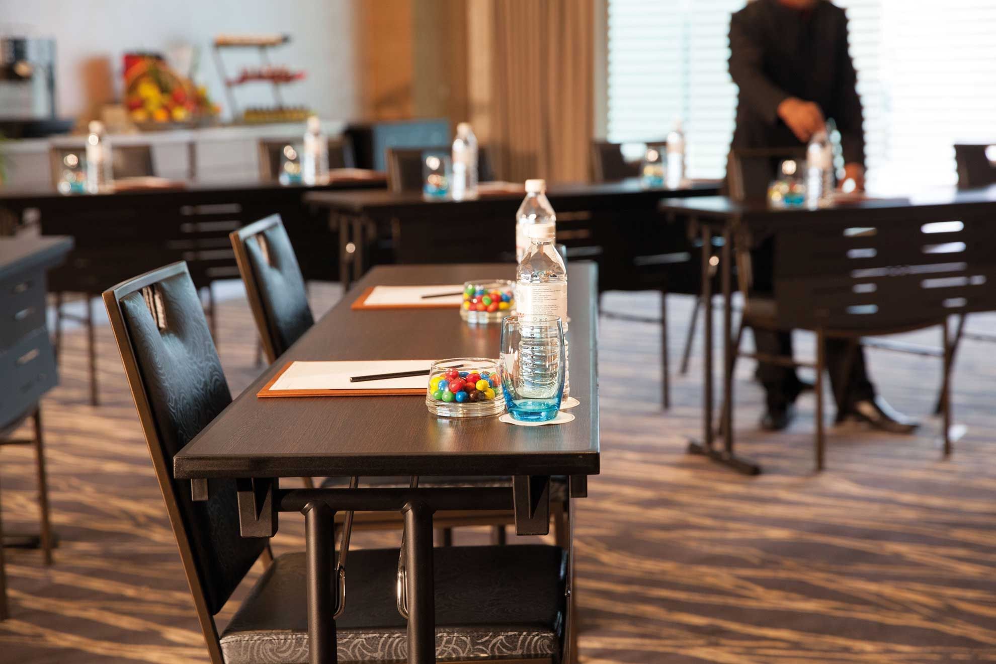 Meeting amenities on a table in Meeting Room at Sunway Lagoon