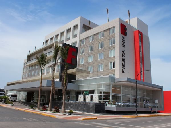 Exterior view of entrance to Fiesta Inn Chetumal