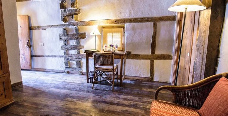 Cane chairs in Heritage Suite  Shigar Fort Residence