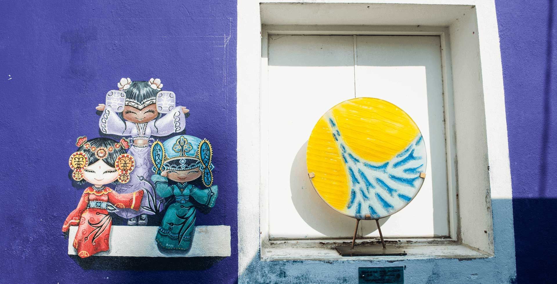Cute street art mural in George Town, Penang