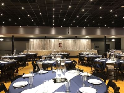 ballroom with round tables