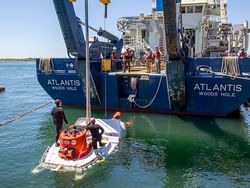 Close-up of Atlantics Wood Hole Ship near Falmouth Tides