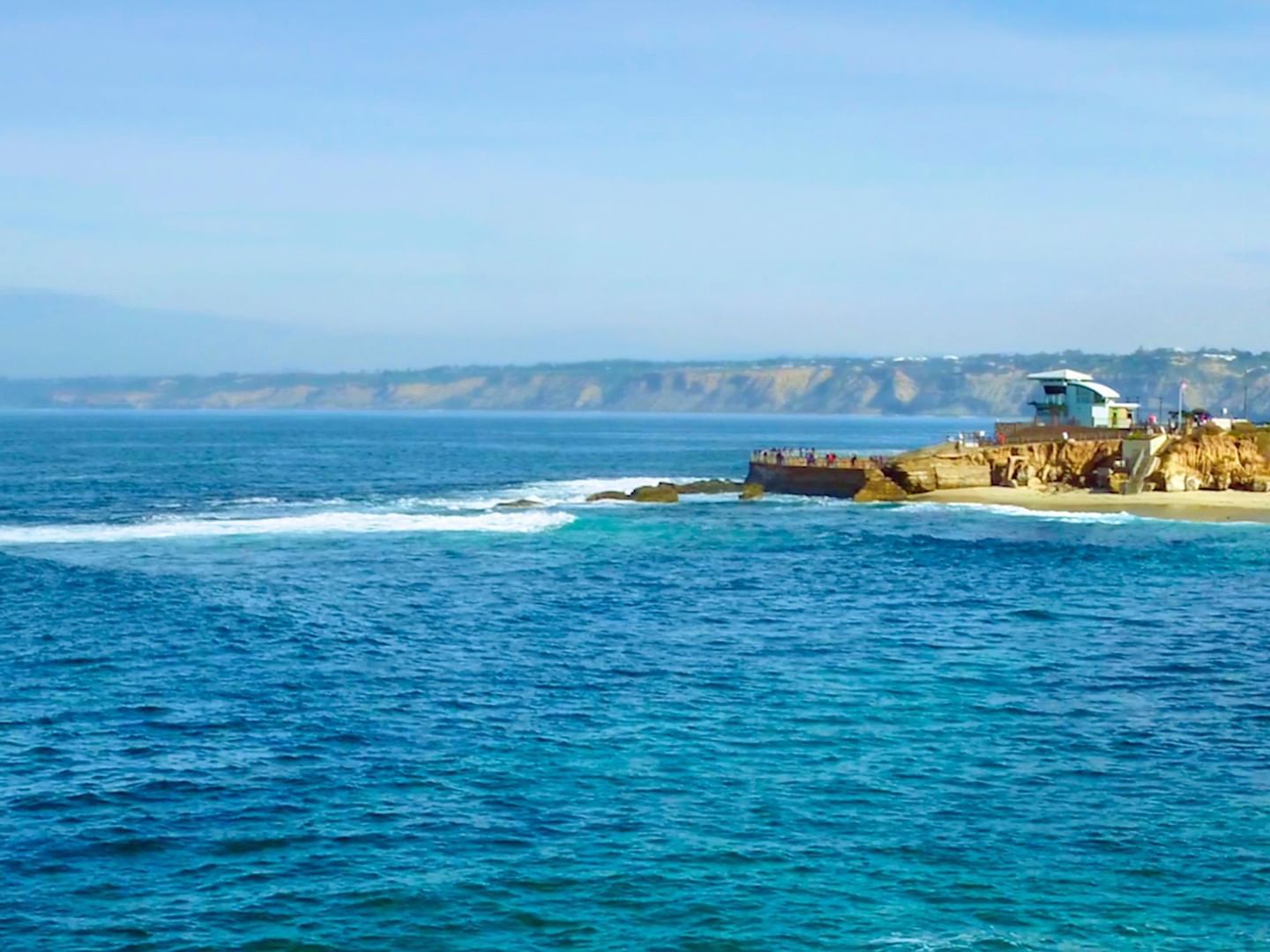 Distant view of the Hotel & Ocean, Inn by the Sea at La Jolla