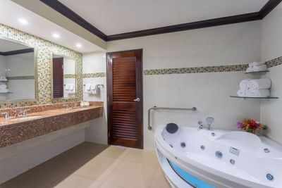 Bathroom vanity in One-bedroom Suite at Holiday Inn Montego Bay