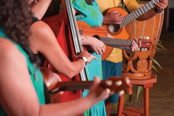 Close-up of a band performing at Ka'anapali Beach Hotel Hawaii