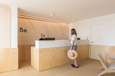Reception table at Be Fremantle