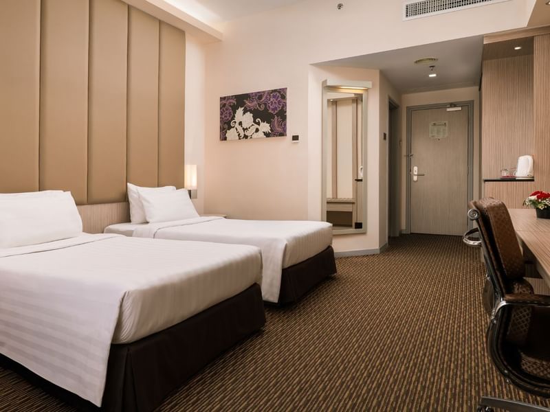 Premier Twin Room with modern furnishings and premier amenities