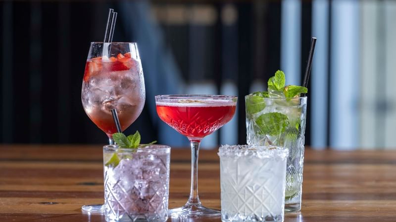 Unwind in The Green Bar with a refreshing drink and light meal