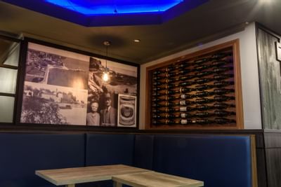 Seating area in Port House Social Bar at Waterfront Hotel