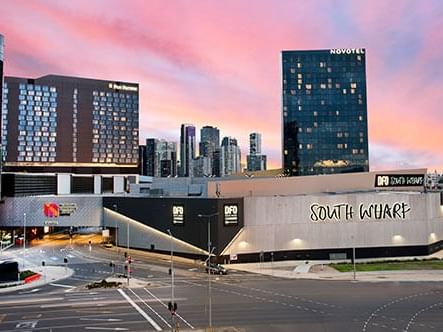 Exterior of DFO South Wharf near Brady Hotels Hardware Lane