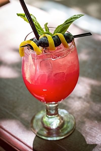 Cocktail with garnish