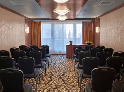 Chair setup of Patio event Room for at Metterra Hotel on Whyte