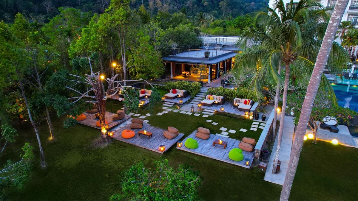 Arial view of The Deck at The Danna Langkawi Hotel